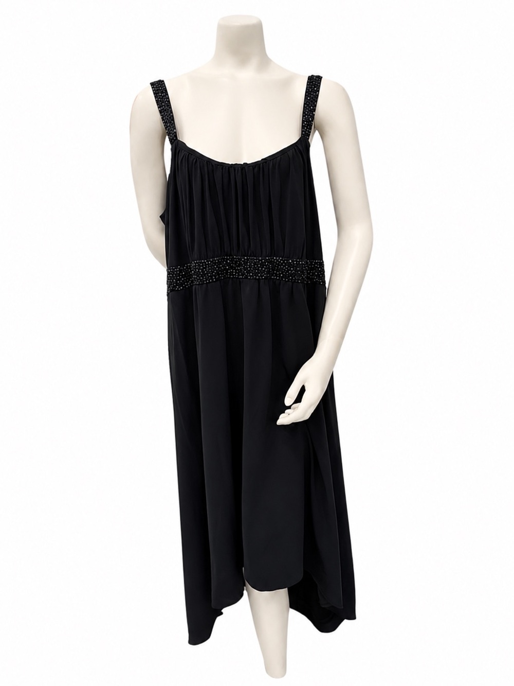 Lane Bryant NWT Black Beaded High Low Dress Size 22 - Picture 2 of 11
